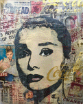 Audrey Collage 100 x 80 Leinwand